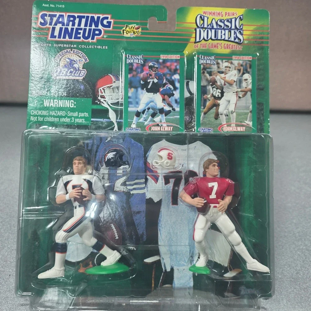 Starting Lineup Hall of Fame John Elway Classic Doubles NEW Grade Worthy